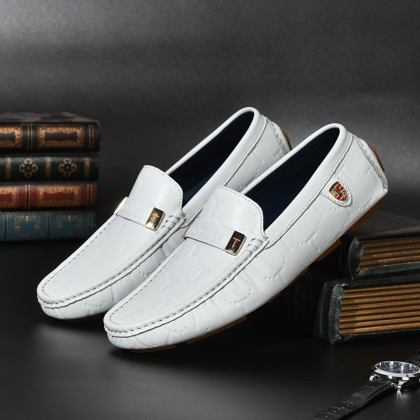 Men's Embossed Trendy Slip-On Shoes