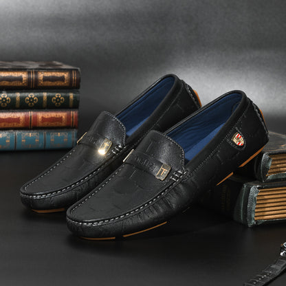 Men's Embossed Trendy Slip-On Shoes