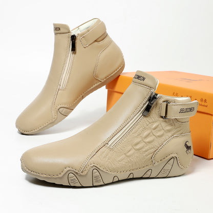 Men's Genuine Leather High-Top Casual Shoes