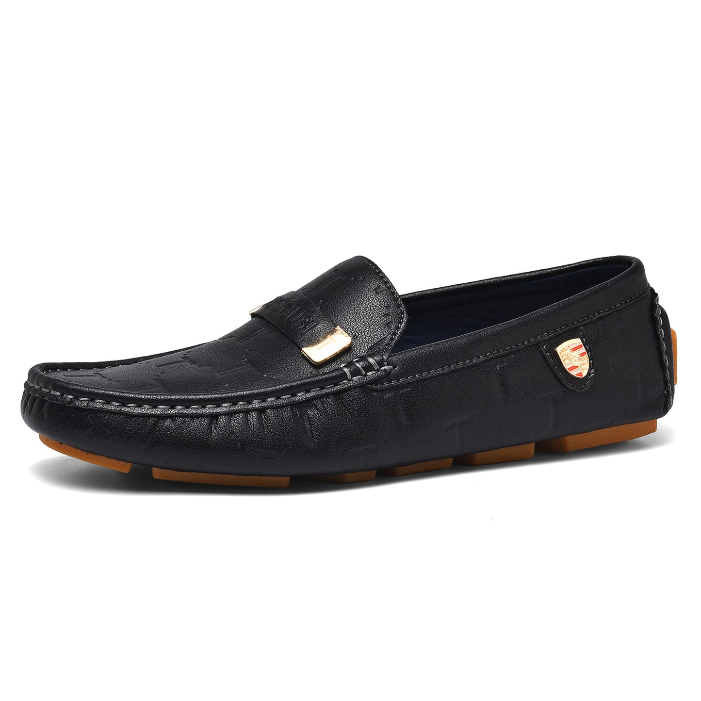 Men's Embossed Trendy Slip-On Shoes