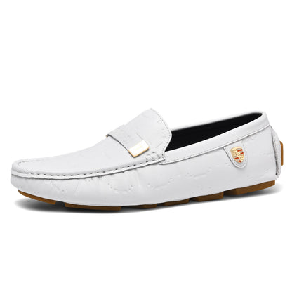 Men's Embossed Trendy Slip-On Shoes