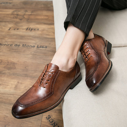 Men's British-Style Brogue Leather Oxford Shoes