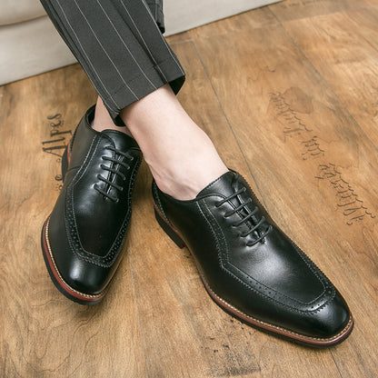 Men's British-Style Brogue Leather Oxford Shoes