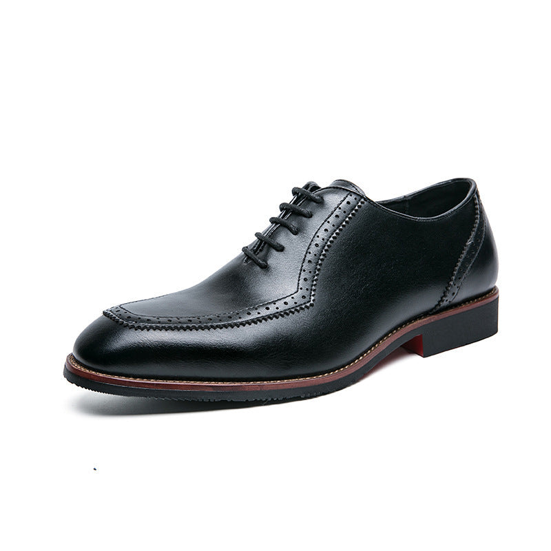 Men's British-Style Brogue Leather Oxford Shoes