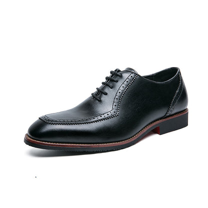 Men's British-Style Brogue Leather Oxford Shoes