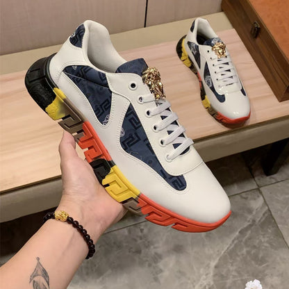 Men's Metallic-Print Athletic Sneakers