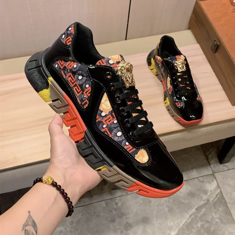 Men's Metallic-Print Athletic Sneakers