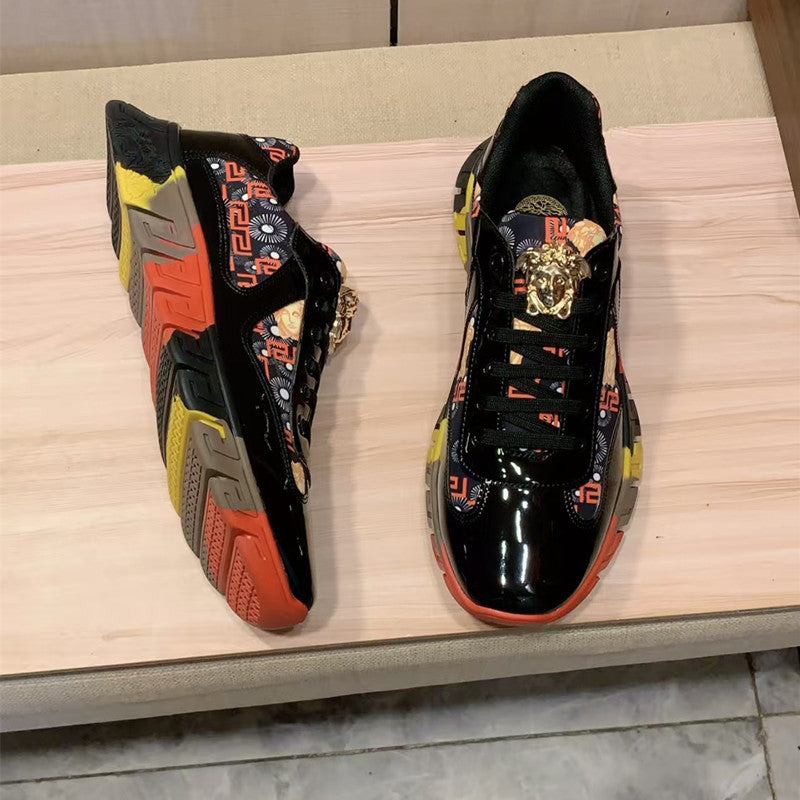 Men's Metallic-Print Athletic Sneakers