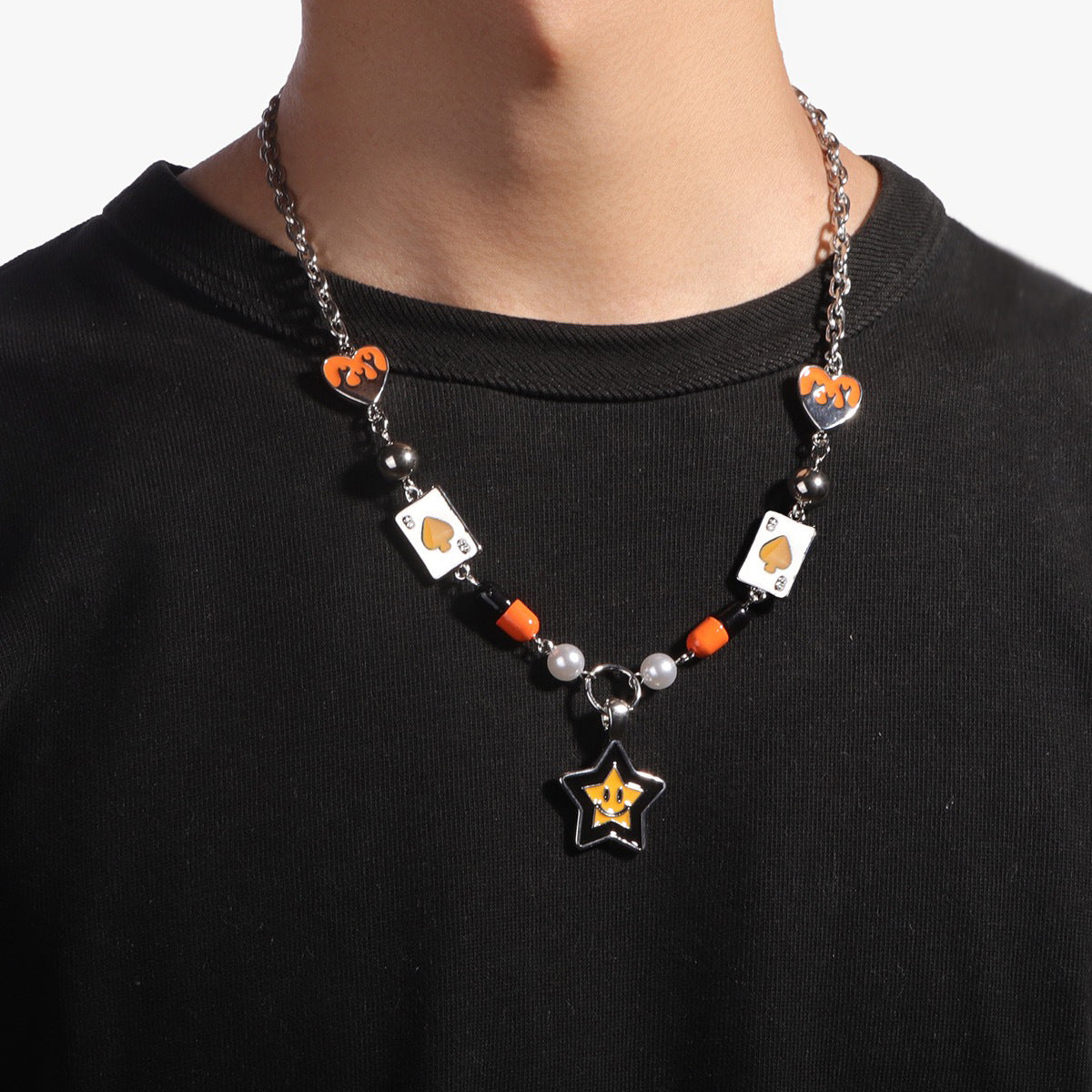 Little Ghost & Pumpkin Halloween Necklace