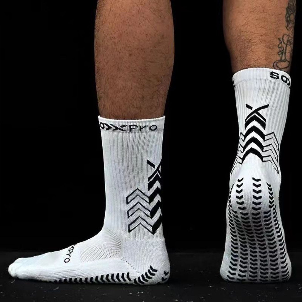 Running Socks with Full-Sole Anti-Slip Silicone Dots—Breathable Mesh Top
