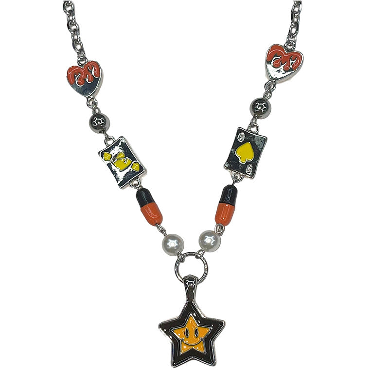 Little Ghost & Pumpkin Halloween Necklace