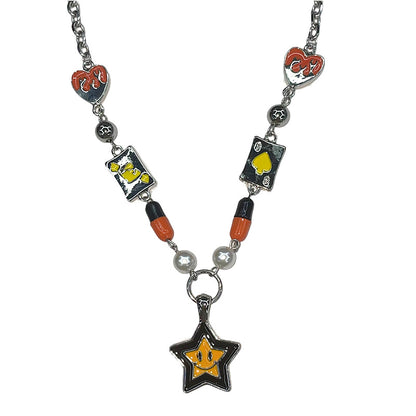Little Ghost & Pumpkin Halloween Necklace