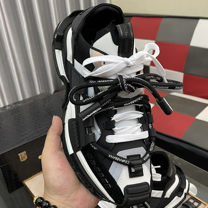 Men's Trendy Color-Block Paneled Sneakers