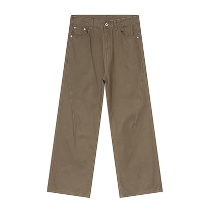 Men's Versatile Minimalist Straight-Leg Jeans