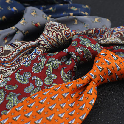 Exquisite Printed Designer Hand-Tied Necktie