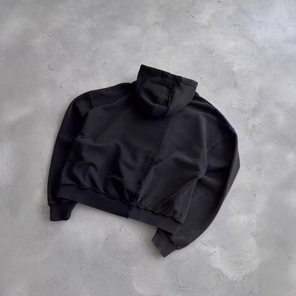 Men’s Trendy Cherry Blossom-Embroidered Hooded Sweatshirt