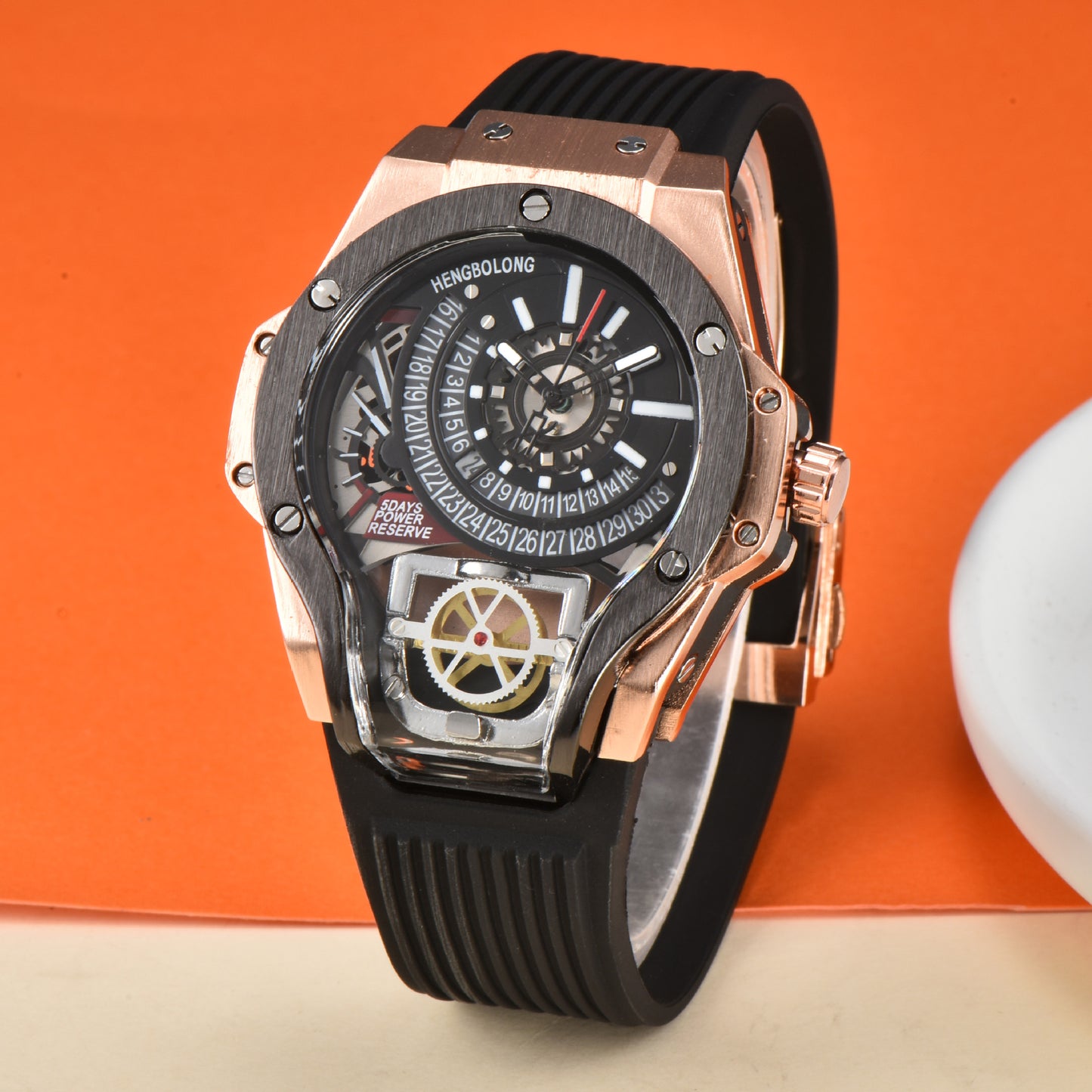 Men’s Stylish Quartz Watch with Mechanical Styling