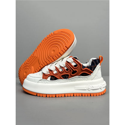 Men’s Original & Unique Paneled Board Shoes with Rubber, Denim & Leather