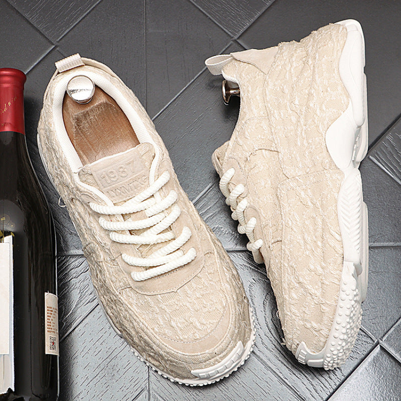 Men’s Casual Shoes with Textured Fabric & Designer Details