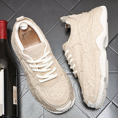 Men’s Casual Shoes with Textured Fabric & Designer Details