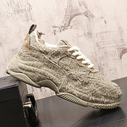 Men’s Casual Shoes with Textured Fabric & Designer Details