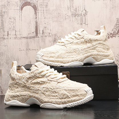 Men’s Casual Shoes with Textured Fabric & Designer Details
