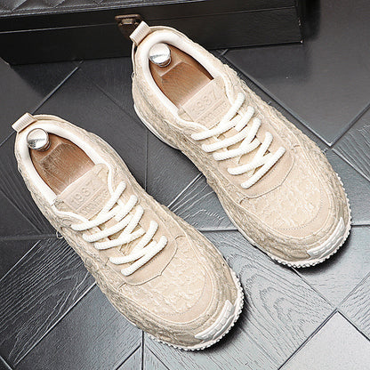 Men’s Casual Shoes with Textured Fabric & Designer Details