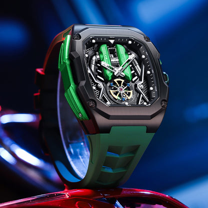 High-End Barrel-Shaped 3D Hollow Waterproof Luminous Watch