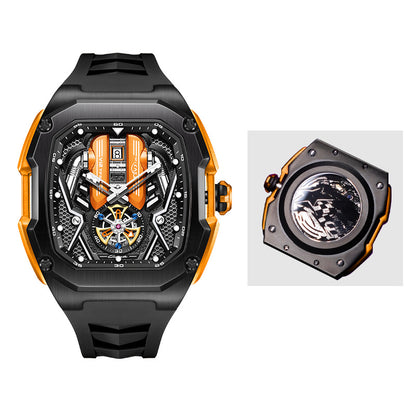 High-End Barrel-Shaped 3D Hollow Waterproof Luminous Watch