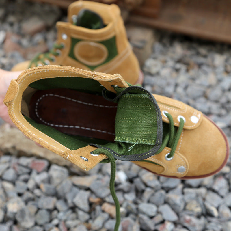 Men’s Hand-Stitched Full-Grain Leather Round-Toe Boots