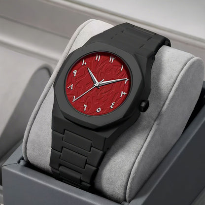 High-Quality Black Russian-Style Waterproof Watch