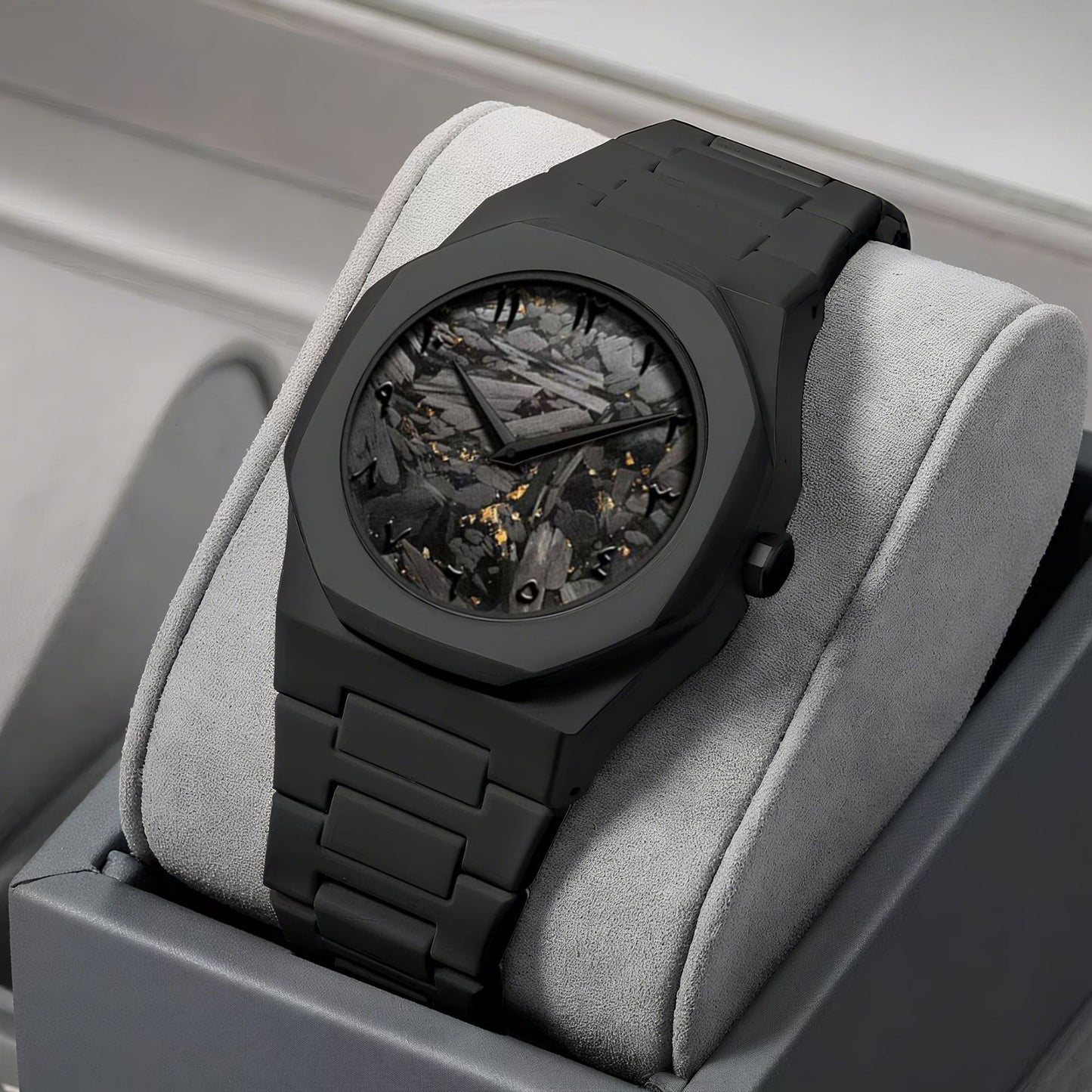 High-Quality Black Russian-Style Waterproof Watch