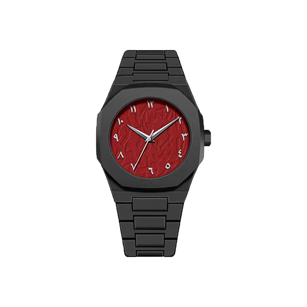 High-Quality Black Russian-Style Waterproof Watch