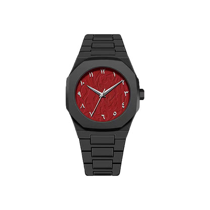 High-Quality Black Russian-Style Waterproof Watch