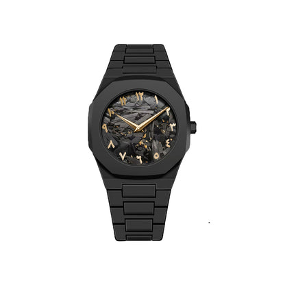 High-Quality Black Russian-Style Waterproof Watch