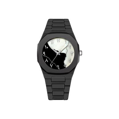 High-Quality Black Russian-Style Waterproof Watch