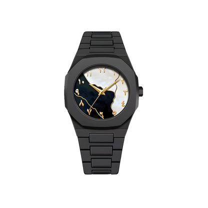 High-Quality Black Russian-Style Waterproof Watch