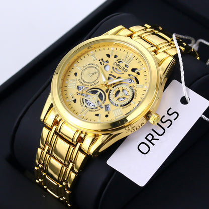 Men’s High-End Stainless Steel Watch with Aesthetic Design