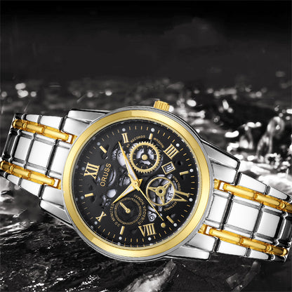 Men’s High-End Stainless Steel Watch with Aesthetic Design