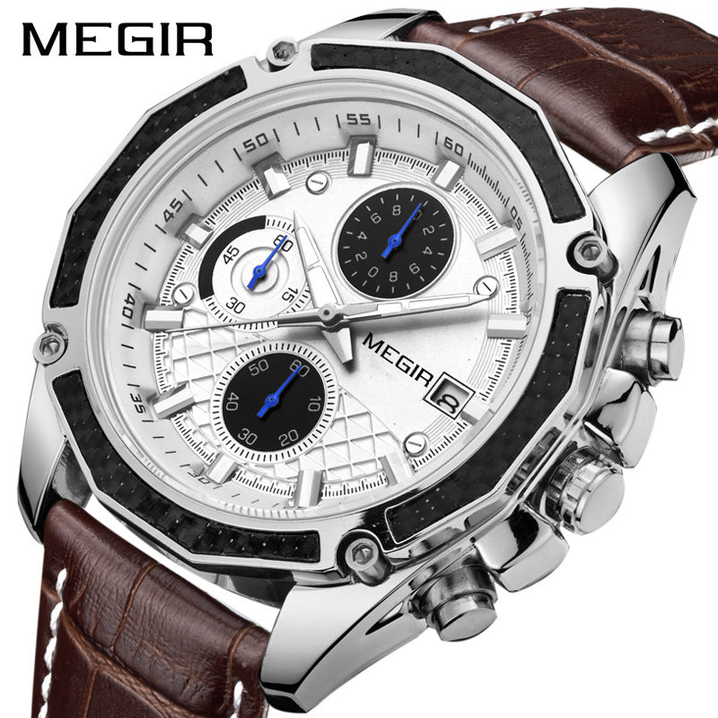 Racing Sport Leather Strap Watch