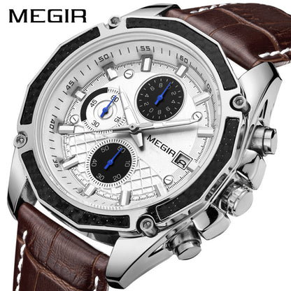 Racing Sport Leather Strap Watch