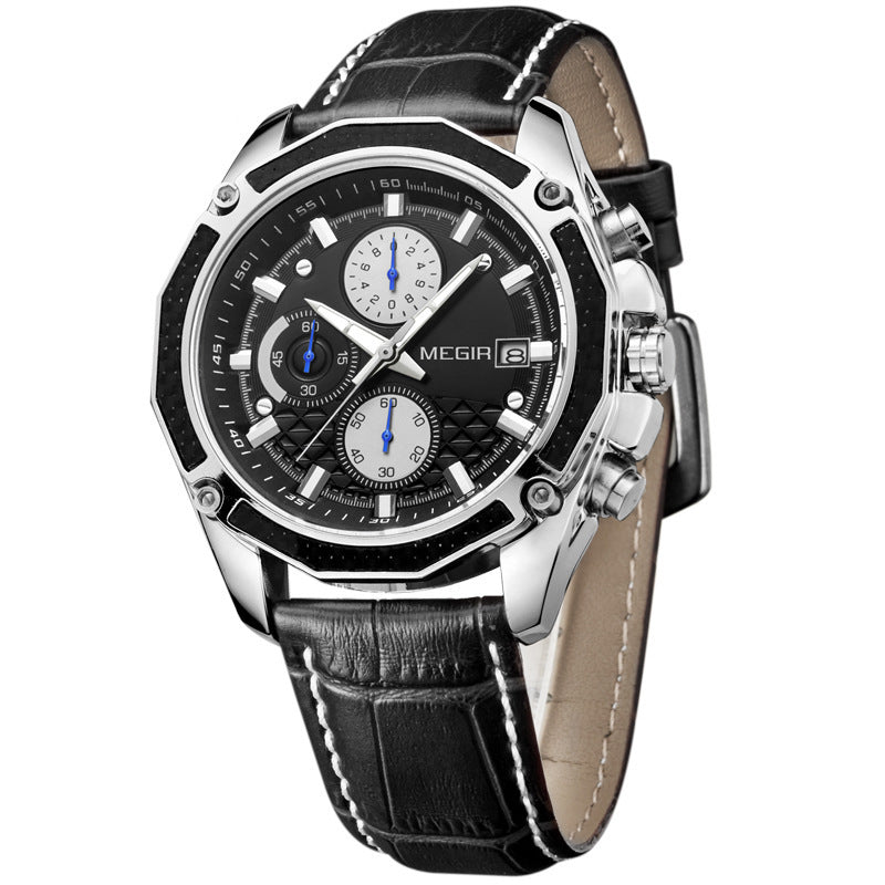 Racing Sport Leather Strap Watch