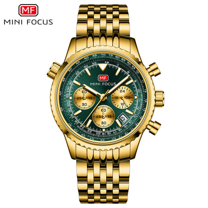 Men’s Multi-Functional Aviation Stainless Steel Band Watch