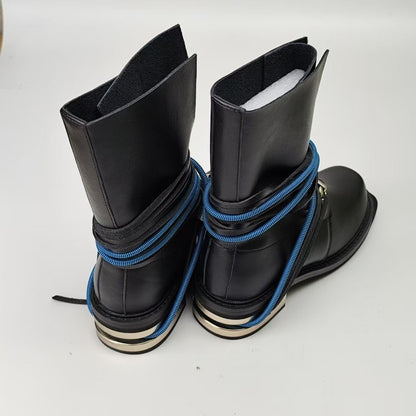 Men’s Martin Boots with Metal-Reinforced Heel and Rope Laces
