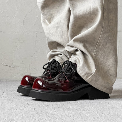 Men’s Stylish Derby Shoes with a Square-Round Toe