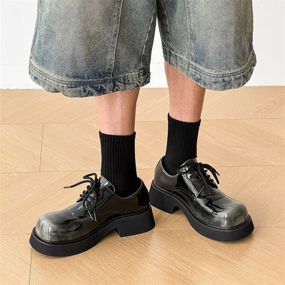 Men’s Stylish Derby Shoes with a Square-Round Toe