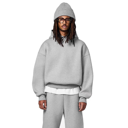 Men’s Loose-Fit Heavyweight Space Cotton Hooded Sweatshirt