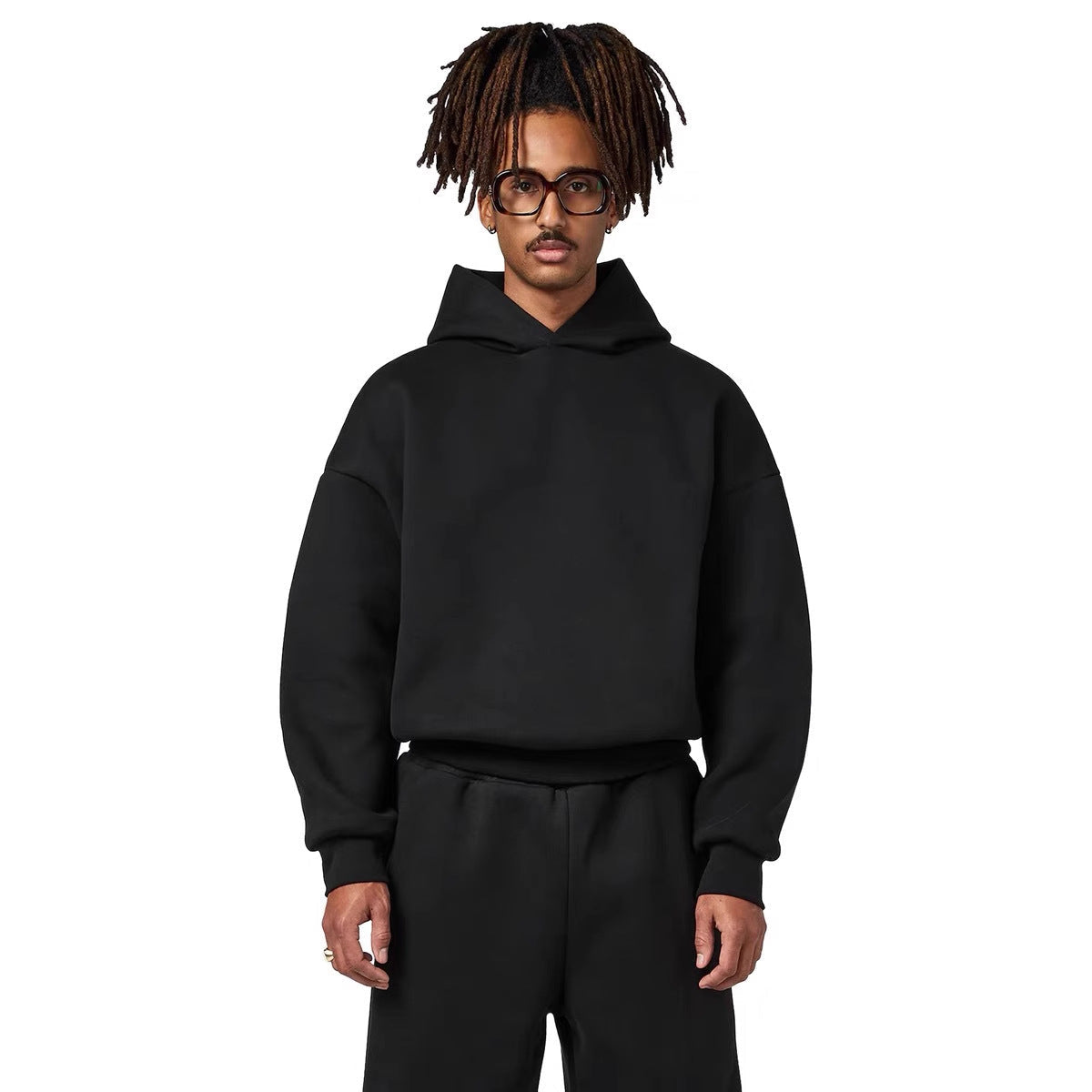 Men’s Loose-Fit Heavyweight Space Cotton Hooded Sweatshirt