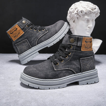 Men’s High-Top Denim Casual Casual Martin Boots