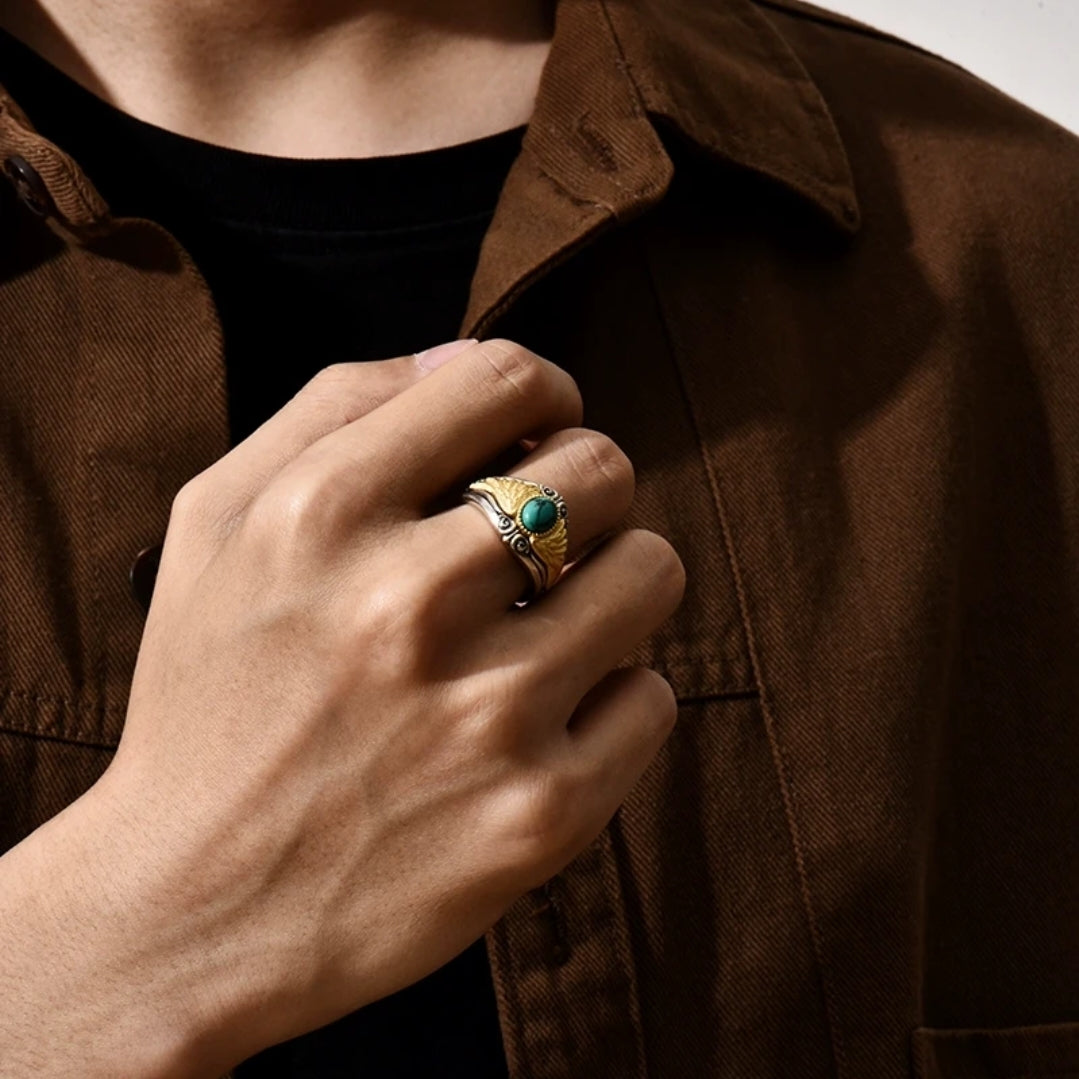 Designer "Wings of Freedom"-Inspired Gemstone Ring
